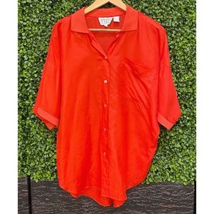 Vintage VUE Size 12 Silk Knit Collar Blouse